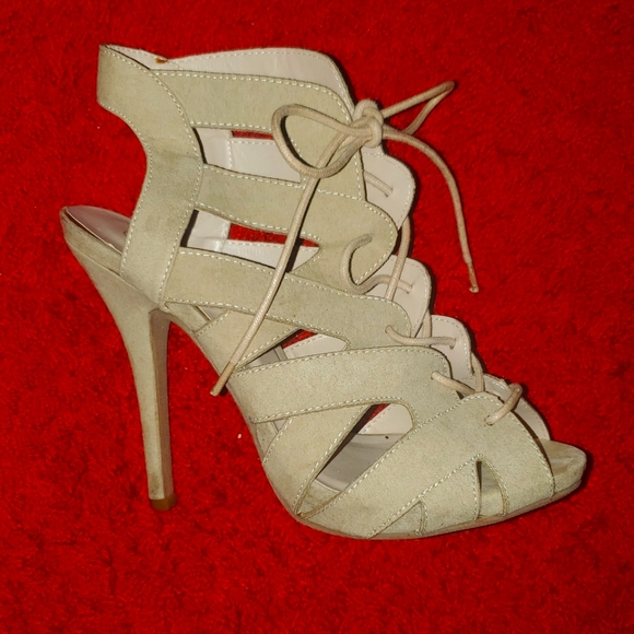 Hollow Out Lace-Up Front Stiletto Heeled - Picture 6 of 6